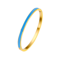 Koala Gold Plated Minimalist Bracelet With Blue Enamel