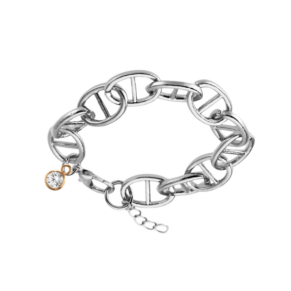 Indy's Wish Silver Mariner Link Bracelet