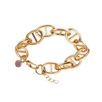 Sea Turtle Gold Mariner Link Bracelet