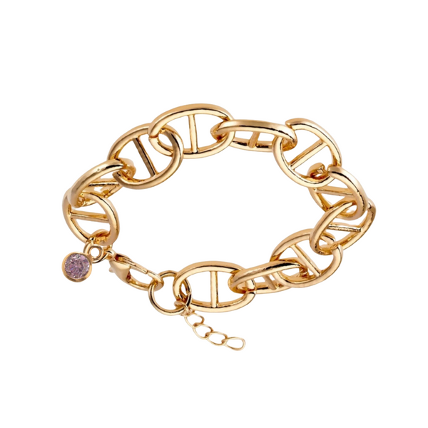 Sea Turtle Gold Mariner Link Bracelet