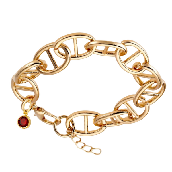 Working Dog Gold Mariner Link Bracelet